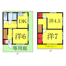 貸戸建住宅の間取り図