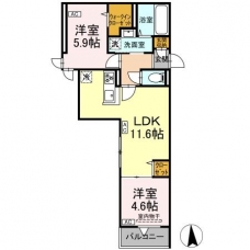 セレスティア六町Ⅱの間取り図