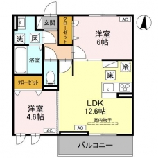 ユートリー　Ⅲの間取り図