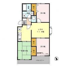 ヴァンベール神山　Ⅱの間取り図