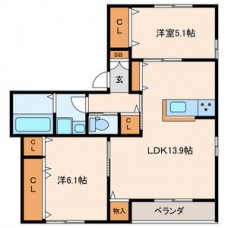 仮）田柄4丁目計画の間取り図