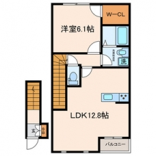 クロバーハイツA棟の間取り図