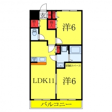 パレロワイヤル朝日5丁目の間取り図