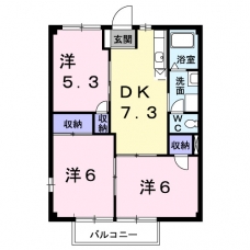 エバーグリーン大原の間取り図