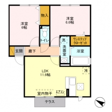 フェリーチェ　Ｄの間取り図