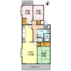 コーポレート東浦和1号棟の間取り図