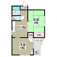 宮根第Ⅱコーポの間取り図