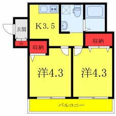 諏訪町マンションの間取り図