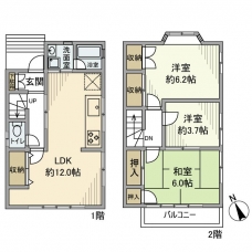 大牧戸建の間取り図