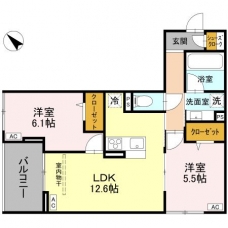 Noble villa浦和美園の間取り図