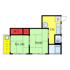 筑波荘の間取り図