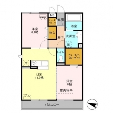 プリムヴェール　十五番館の間取り図