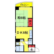 サンハイムカタギリの間取り図