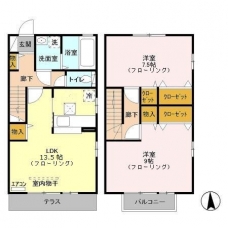 ツインコート　ローズコートの間取り図