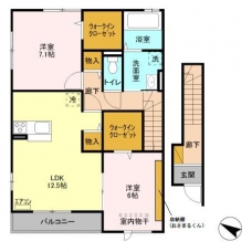 ウエストハイム　Ⅳの間取り図