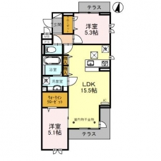 センカ　Ⅱの間取り図