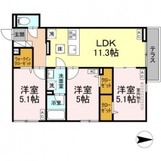 セレスティア西新井Ⅱの間取り図