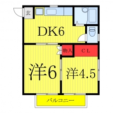 岩瀬ハイツの間取り図
