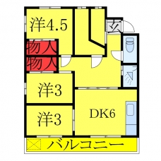 中銀新青木公園マンション８号棟の間取り図