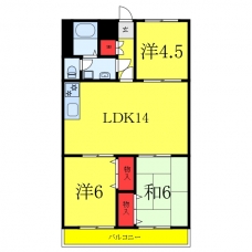 蕨住宅の間取り図