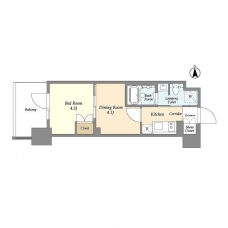 ジオエント上野稲荷町の間取り図