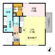 アビターレ浦和　Ａの間取り図