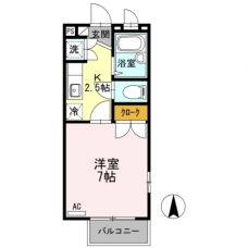 フラットコートＢの間取り図