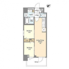 グランカーサ町屋Ⅱの間取り図