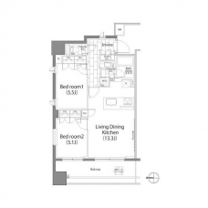 パークハビオ平河町の間取り図