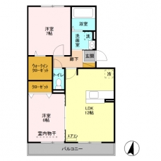プリムヴェール　十一番館の間取り図