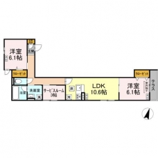 セレスティア扇Ⅶの間取り図
