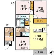 cozy field Ⅱの間取り図