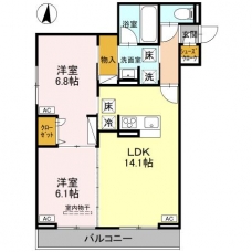 ノーブルパレス芝中田の間取り図