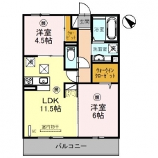 エバープレイス武蔵浦和の間取り図