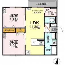 セレスティア向山の間取り図