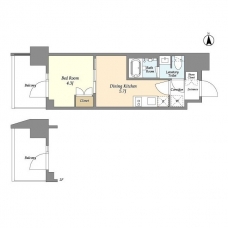 ジオエント上野稲荷町の間取り図