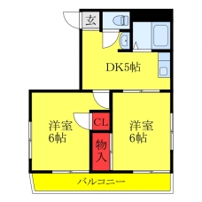 染井松美ハイツの間取り図