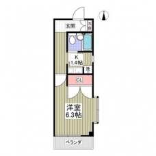サンルビーＡＳＡＨＩの間取り図