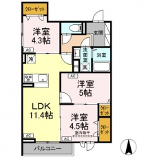 セレスティア荒川Ⅱの間取り図