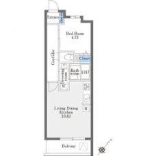 ＬａＤｏｕｃｅｕｒ巣鴨Ｗｅｓｔの間取り図