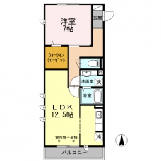 エクセルハイムⅡの間取り図
