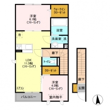 グリーンコーポシティ前川Ｂの間取り図
