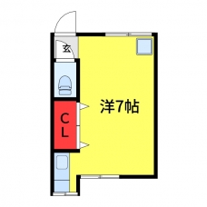 東田荘A棟の間取り図