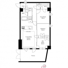 ３４３レジデンス後楽園（オープンレジデンシア）の間取り図