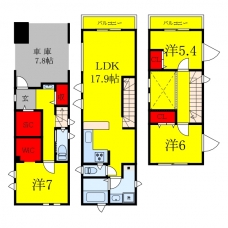 鹿浜4丁目戸建EASTの間取り図