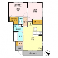ウエストハイム　Ⅲの間取り図