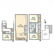 田端戸建の間取り図