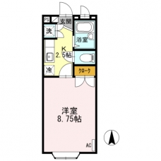 フラットコートＢの間取り図
