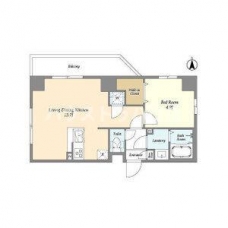 アルファコート谷在家の間取り図
