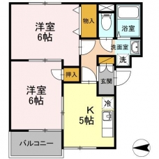 トリヴァンベール蓮根の間取り図